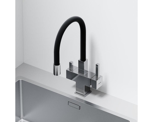 Смеситель для кухни Sancos Arno SC4005CH Хром Черный