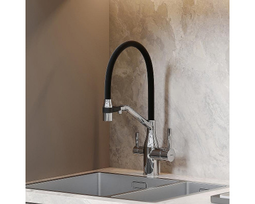 Смеситель для кухни Sancos Orta SC4008CH Хром Черный