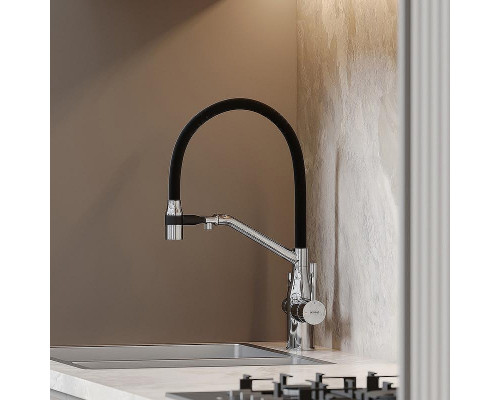 Смеситель для кухни Sancos Orta SC4008CH Хром Черный