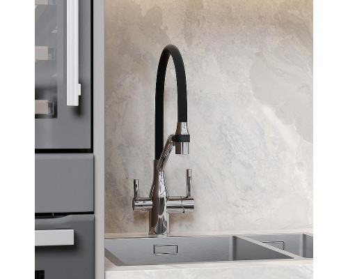 Смеситель для кухни Sancos Orta SC4008CH Хром Черный