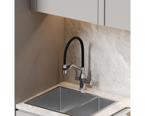 Смеситель для кухни Sancos Orta SC4008CH Хром Черный