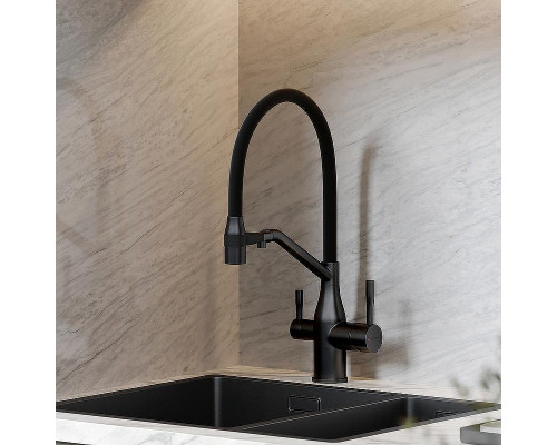 Смеситель для кухни Sancos Orta SC4008MB Черный матовый