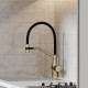 Смеситель для кухни Sancos Orta SC4008BG Золото брашированное Черный