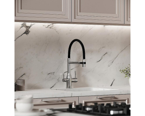Смеситель для кухни Sancos Garda SC4009CH Хром Черный