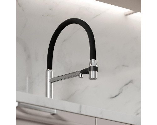 Смеситель для кухни Sancos Garda SC4009CH Хром Черный