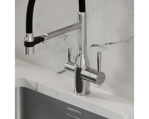 Смеситель для кухни Sancos Garda SC4009CH Хром Черный