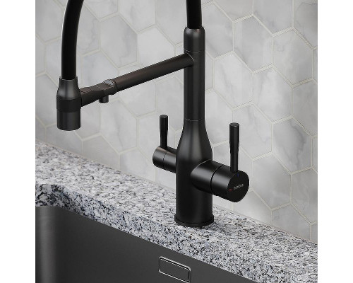 Смеситель для кухни Sancos Garda SC4009MB Черный матовый