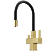 Смеситель для кухни Sancos Arno SC4005BG Золото брашированное Черный