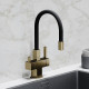 Смеситель для кухни Sancos Arno SC4005BG Золото брашированное Черный