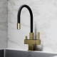 Смеситель для кухни Sancos Arno SC4005BG Золото брашированное Черный