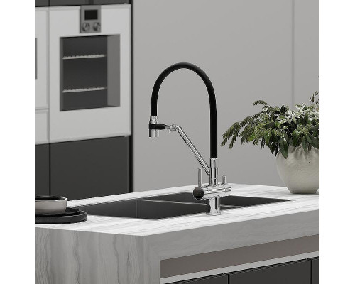 Смеситель для кухни Sancos Dora SC4003CH Хром Черный