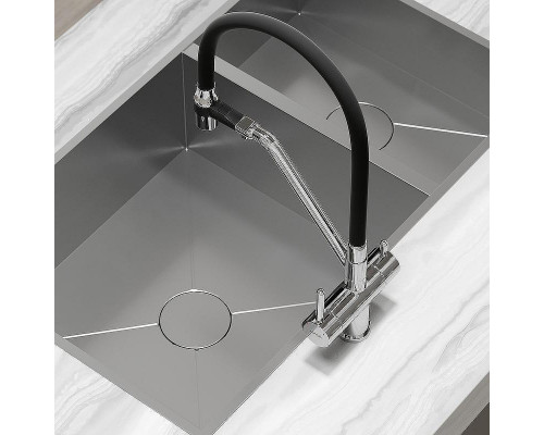 Смеситель для кухни Sancos Dora SC4003CH Хром Черный