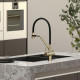 Смеситель для кухни Sancos Dora SC4003BG Золото брашированное Черный