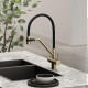 Смеситель для кухни Sancos Dora SC4003BG Золото брашированное Черный
