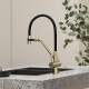 Смеситель для кухни Sancos Dora SC4003BG Золото брашированное Черный