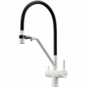 Смеситель для кухни Sancos Dora SC4003GR Белый гранит Черный