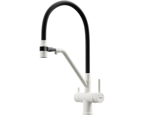 Смеситель для кухни Sancos Dora SC4003GR Белый гранит Черный