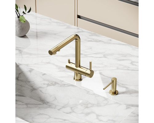 Смеситель для кухни Sancos Foster SC4014BG цвет Золото брашированное