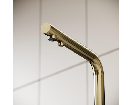 Смеситель для кухни Sancos Foster SC4014BG цвет Золото брашированное