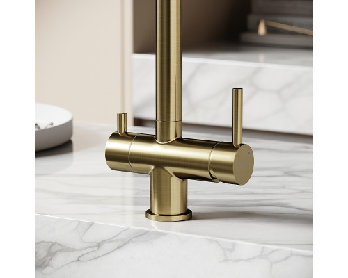 Смеситель для кухни Sancos Foster SC4014BG цвет Золото брашированное