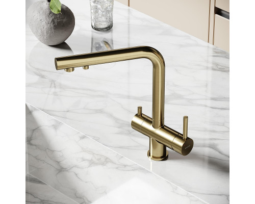 Смеситель для кухни Sancos Foster SC4014BG цвет Золото брашированное