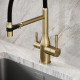 Смеситель для кухни Sancos Garda SC4009BG Золото брашированное Черный