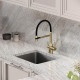 Смеситель для кухни Sancos Garda SC4009BG Золото брашированное Черный
