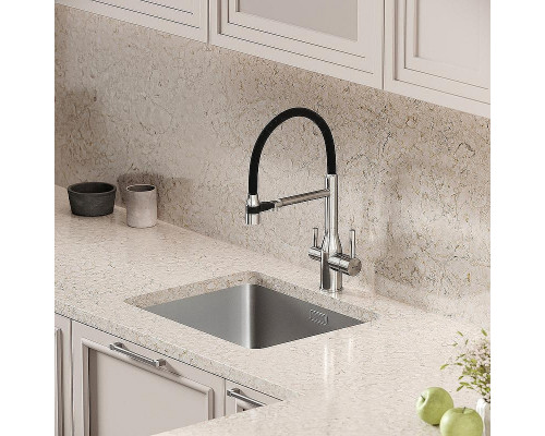 Смеситель для кухни Sancos Garda SC4009BN Никель брашированный Черный