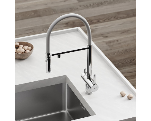 Смеситель для кухни Sancos Imola SC4010CHwh цвет Хром Белый