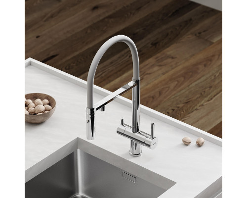 Смеситель для кухни Sancos Imola SC4010CHwh цвет Хром Белый