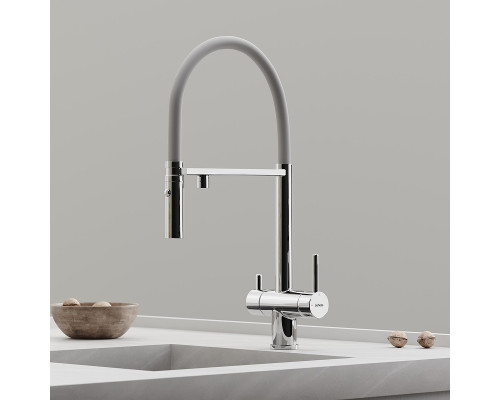 Смеситель для кухни Sancos Imola SC4010CHwh цвет Хром Белый
