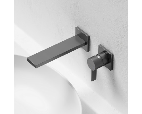 Смеситель для раковины Sancos Linn SC9021GG Вороненая сталь