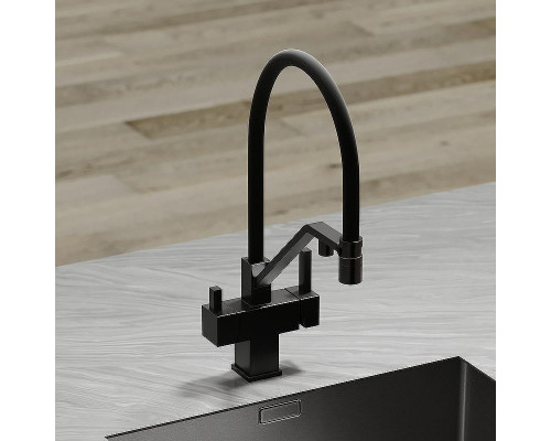 Смеситель для кухни Sancos Loro SC4007MB Черный матовый