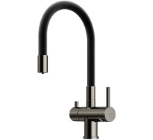 Смеситель для кухни Sancos Lucia SC4004GG Вороненая сталь Черный