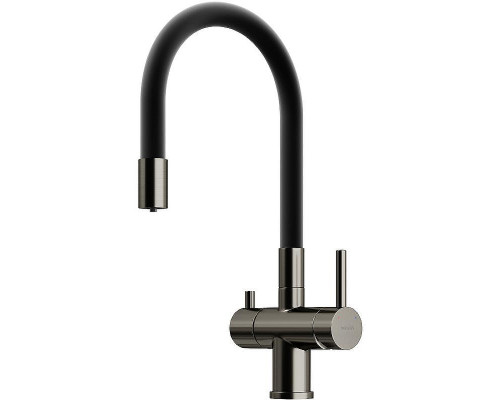 Смеситель для кухни Sancos Lucia SC4004GG Вороненая сталь Черный