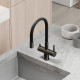 Смеситель для кухни Sancos Lucia SC4004GG Вороненая сталь Черный