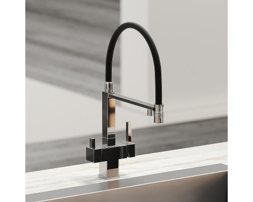 Смеситель для кухни Sancos Moro SC4006CH Хром Черный