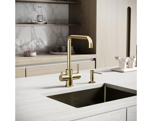 Смеситель для кухни Sancos Vela SC4013BG цвет Золото брашированное