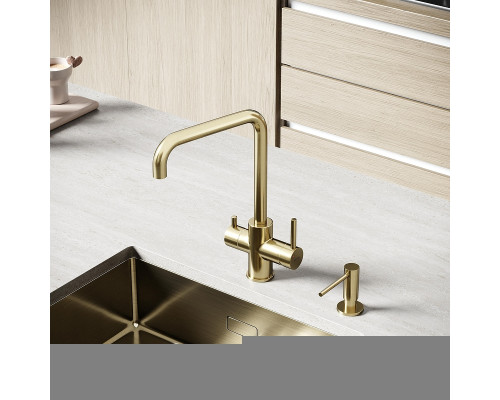 Смеситель для кухни Sancos Vela SC4013BG цвет Золото брашированное