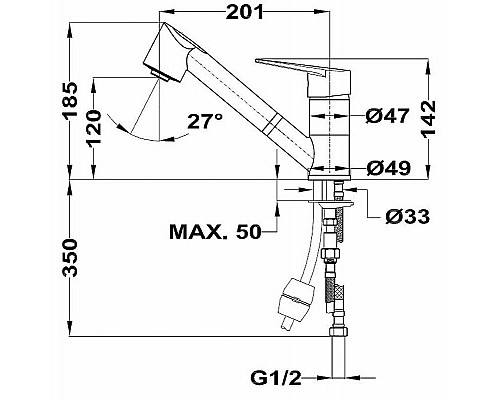 Приобрести Смеситель для кухни Teka Manacor 469781210 Хром в магазине сантехники Santeh-Crystal.ru