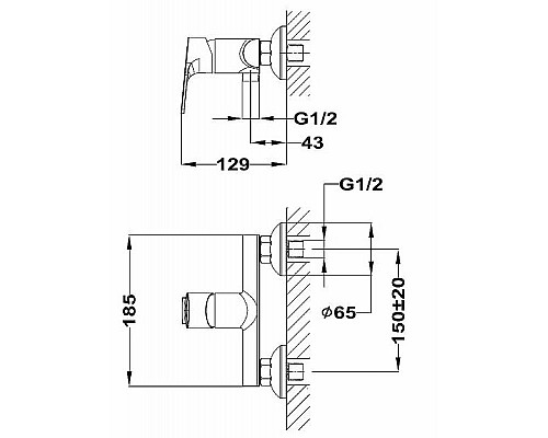 Заказать Смеситель для душа Teka Manacor 842321200 Хром в магазине сантехники Santeh-Crystal.ru