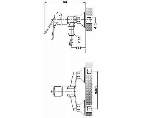Купить Смеситель для душа Teka Salina 272316200 Хром в магазине сантехники Santeh-Crystal.ru