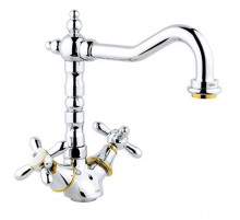 Смеситель для кухни Timo Ritz 0143FK Хром Золото