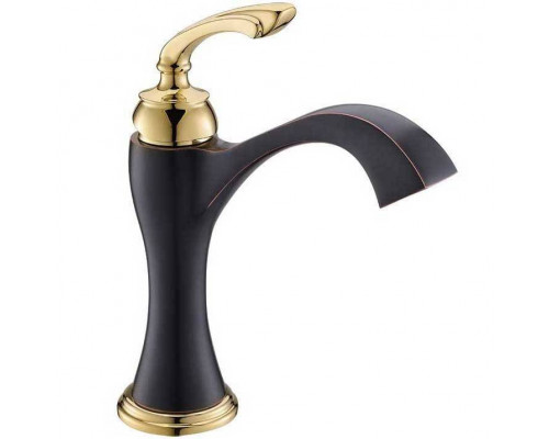 Купить Смеситель для раковины Timo Unari 7501/04F Черный антик Золото в магазине сантехники Santeh-Crystal.ru