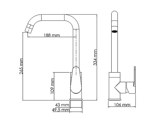 Купить Смеситель для кухни WasserKRAFT Alz 28807 Хром в магазине сантехники Santeh-Crystal.ru