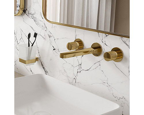 Купить Смеситель для раковины WasserKRAFT Ems 7645 Золото глянцевое в магазине сантехники Santeh-Crystal.ru