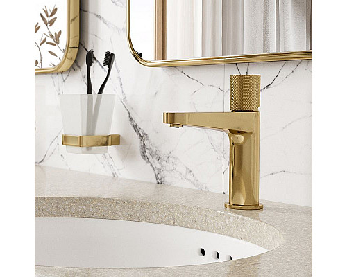 Заказать Смеситель для раковины WasserKRAFT Ems 7603 Золото глянцевое в магазине сантехники Santeh-Crystal.ru