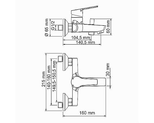 Приобрести Смеситель для ванны WasserKRAFT Rhin 4401 Хром в магазине сантехники Santeh-Crystal.ru