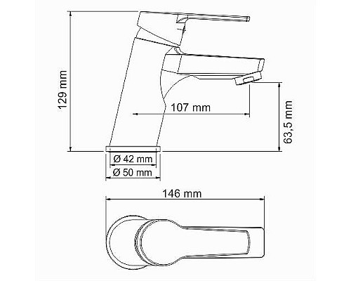 Купить Смеситель для раковины WasserKRAFT Rhin 4403 Хром в магазине сантехники Santeh-Crystal.ru
