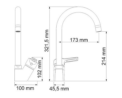 Заказать Смеситель для кухни WasserKRAFT Ruhr 24407 Хром в магазине сантехники Santeh-Crystal.ru